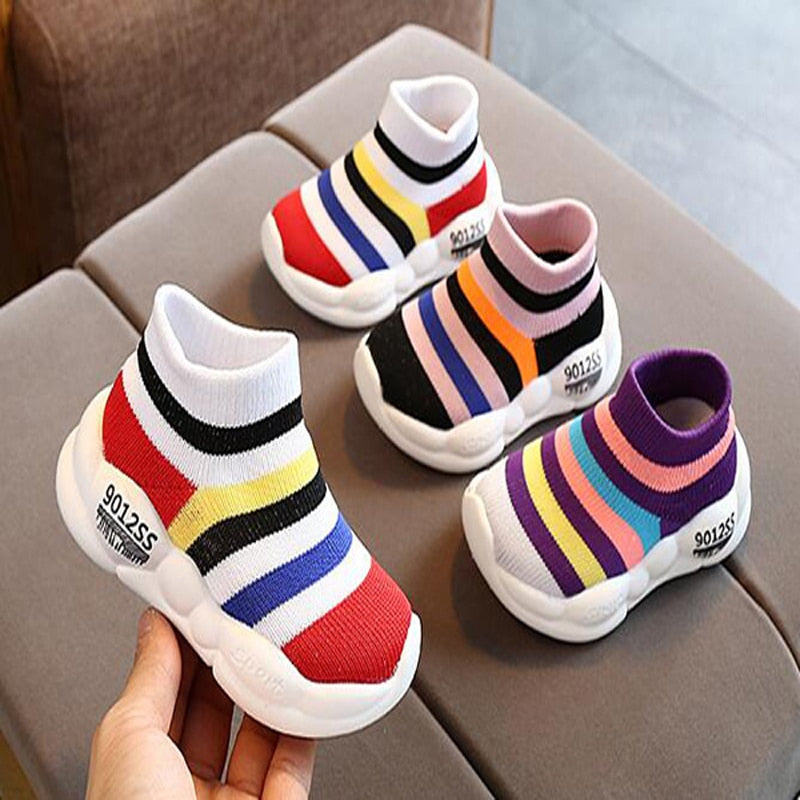 Toddler Stripes Sneakers For Boys & Girls