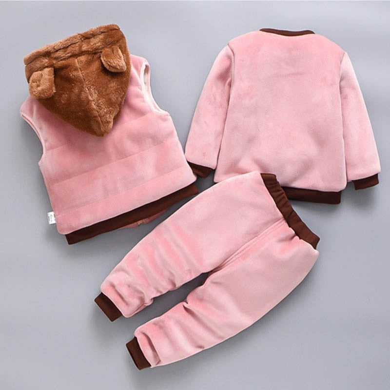 Baby Boys And Girls Hooded Fleece Outerwear Sets