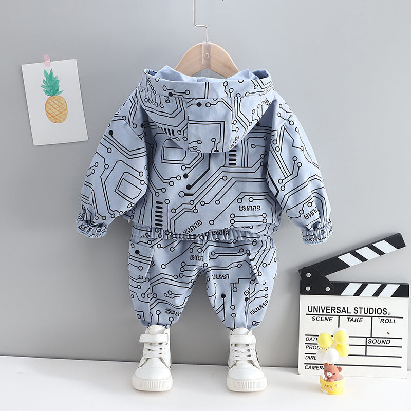 Toddlers Trendy Jacket & Baggy Pants 2Pc Sets. Ages 9m-5Yrs