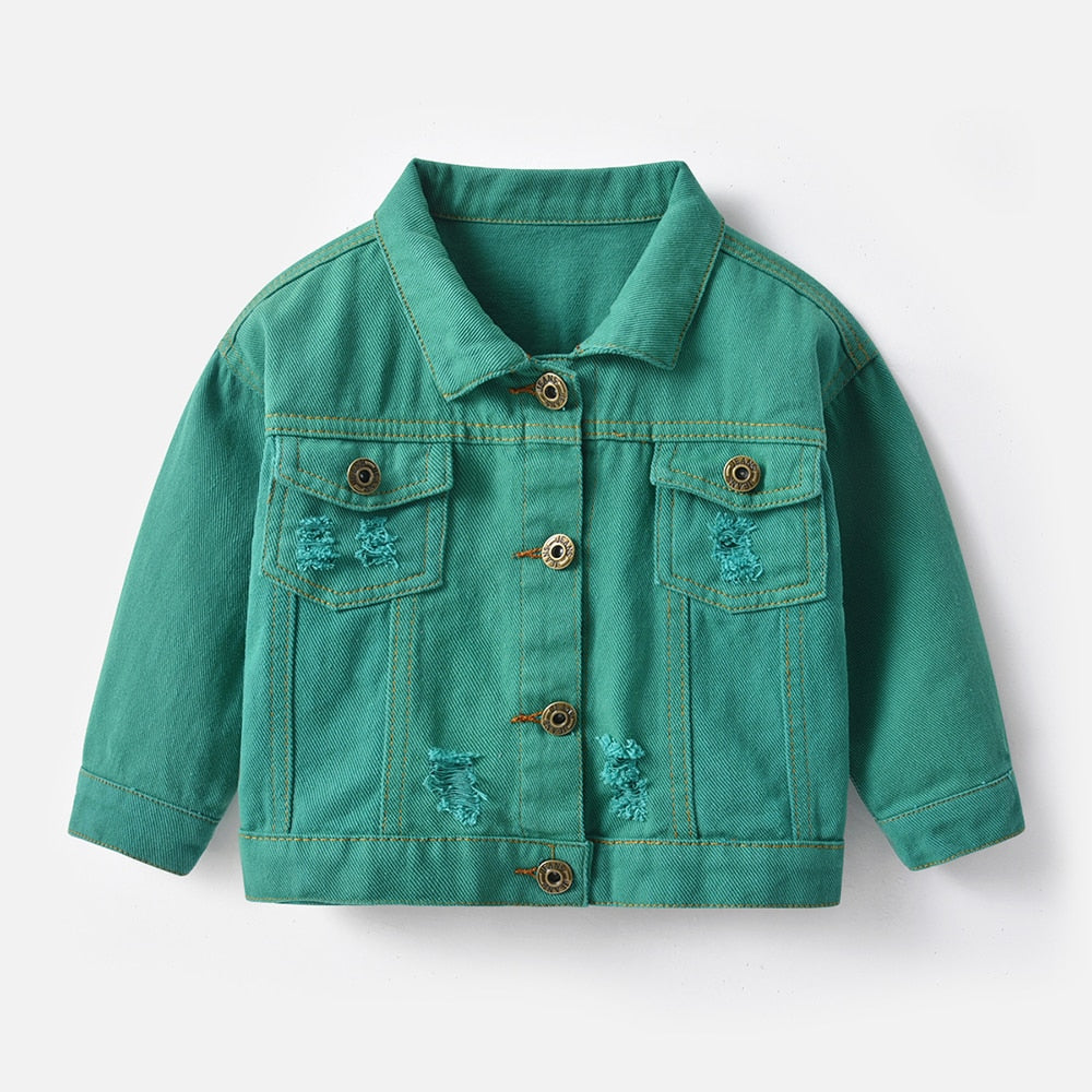 Kids New Fashion Button Denim Jackets