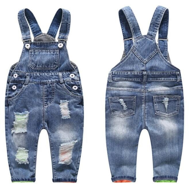 1-5T Jeans Overalls for Toddler Boys & Girls