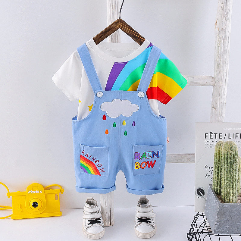 Adorable 2Pc Baby Summer Overalls Set, for Boys & Girls