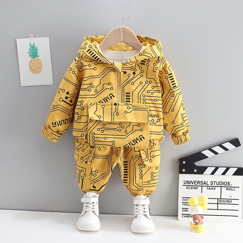 Toddlers Trendy Jacket & Baggy Pants 2Pc Sets. Ages 9m-5Yrs