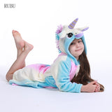Girls Fleece Unicorn Hooded Bathrobes