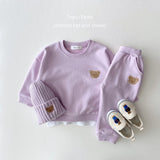 Fashion Toddler 2Pc Bear Sweatshirt & Pants Set