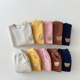 Fashion Toddler 2Pc Bear Sweatshirt & Pants Set