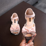 Stylish Pearl Mesh Bowknot Sandals For Girls