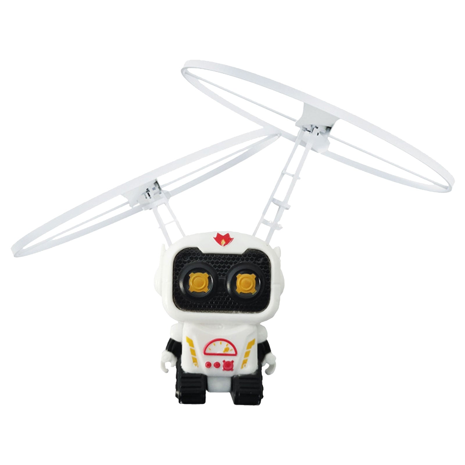 Flying Robot Astronaut. High-Tech Interactive Hand-Controlled Drone With Dual Wings with Lights