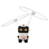 Flying Robot Astronaut. High-Tech Interactive Hand-Controlled Drone With Dual Wings with Lights