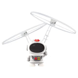 Flying Robot Astronaut. High-Tech Interactive Hand-Controlled Drone With Dual Wings with Lights