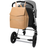 New Fashion Pu Leather Mommy Bag Large Capacity Solid Color Shoulder Mother And Baby Organizer Stroller Travel Nursing Backpack