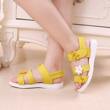 Girls Sweet Flowers Gladiator Sandals