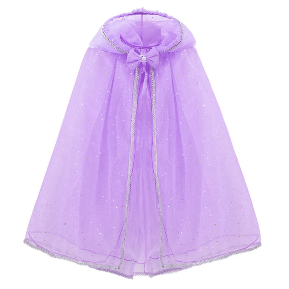 Princess Birthday Party Ball Gown With Puff Sleeve & Accessories.