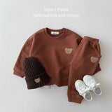 Fashion Toddler 2Pc Bear Sweatshirt & Pants Set