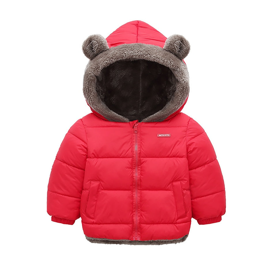 Winter Infant Boys Jacket Coat Thick Kids Warm Light Down Coat Children Zipper Hooded Outwear Costume For 2-10 Years