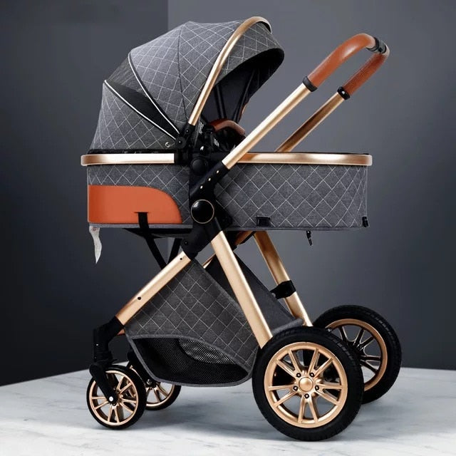 New 3 IN 1 Baby Stroller With Car Seat Option. Multi-functional, High Landscape, Foldable, Reclinable & Light Weight