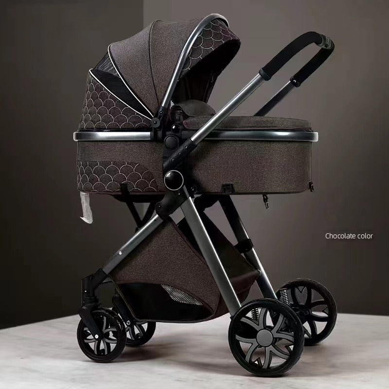 New 3 IN 1 Baby Stroller With Car Seat Option. Multi-functional, High Landscape, Foldable, Reclinable & Light Weight