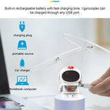 Flying Robot Astronaut. High-Tech Interactive Hand-Controlled Drone With Dual Wings with Lights