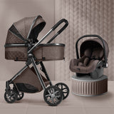 New 3 IN 1 Baby Stroller With Car Seat Option. Multi-functional, High Landscape, Foldable, Reclinable & Light Weight