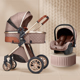 New 3 IN 1 Baby Stroller With Car Seat Option. Multi-functional, High Landscape, Foldable, Reclinable & Light Weight
