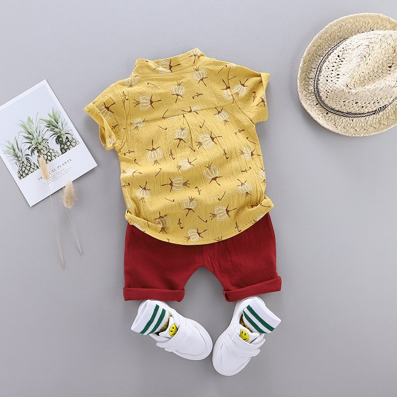 Baby Boy Summer Fashion. Shirt & Shorts 2-Piece Set, Ages 12M-4T