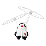 Flying Robot Astronaut. High-Tech Interactive Hand-Controlled Drone With Dual Wings with Lights