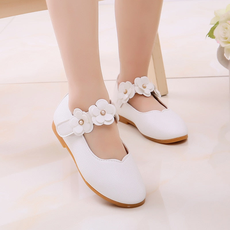 Toddler Girl Flower Strap Dress Shoes