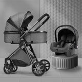 New 3 IN 1 Baby Stroller With Car Seat Option. Multi-functional, High Landscape, Foldable, Reclinable & Light Weight