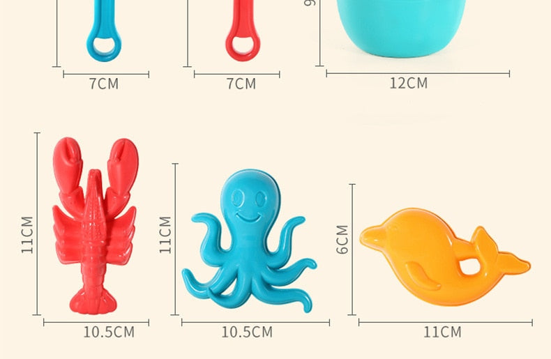 Children Sand Bucket Beach Kit  For Boys Girls