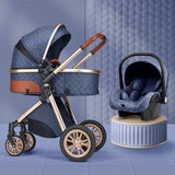 New 3 IN 1 Baby Stroller With Car Seat Option. Multi-functional, High Landscape, Foldable, Reclinable & Light Weight