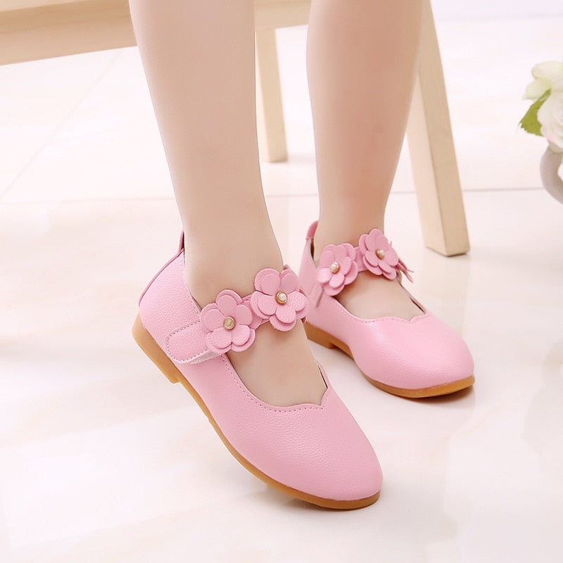 Toddler Girl Flower Strap Dress Shoes