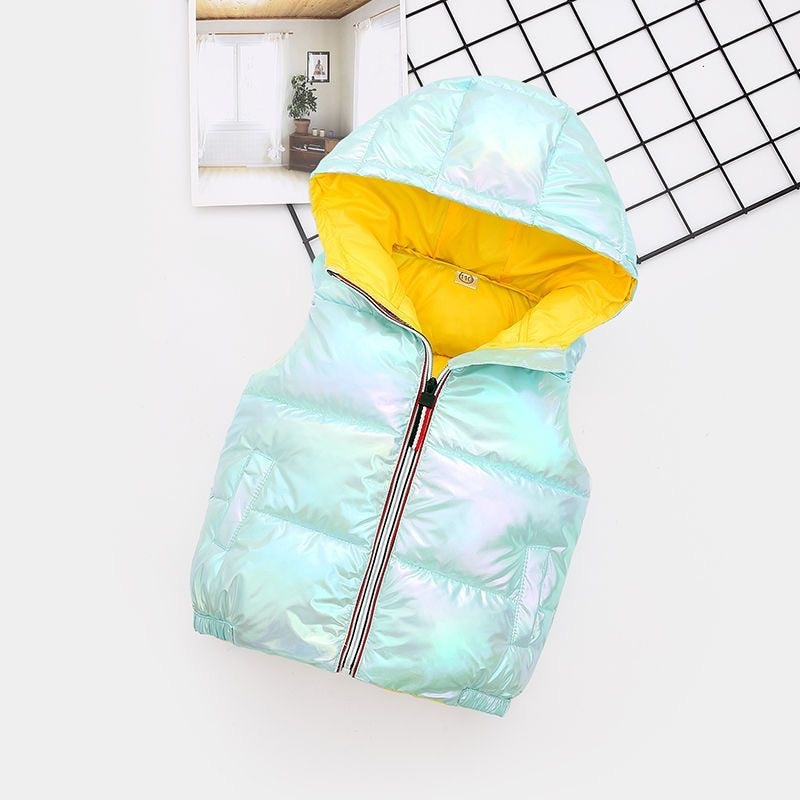 Kids Stylish Hooded Bubble Vest. Age 3T~11 Years