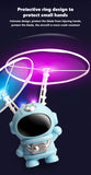 Flying Robot Astronaut. High-Tech Interactive Hand-Controlled Drone With Dual Wings with Lights