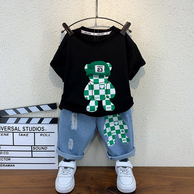 Baby Boys Cool Bear T-shirt & Shorts Set. Ages 2T- 10Yrs