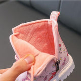 Girl Baby Warm and Stylish Strawberry Leather Boots
