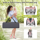 Baby Joy 3 in 1 Baby Portable Playpen & Infant Nursery Center w/ Zippered Door
