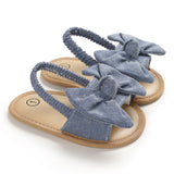 Baby Girls Bow Knot Sandals Cute Summer Soft Sole Flat Princess Shoes Infant Non-Slip First Walkers
