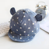 Cute Polka Dot Baby Cap With Ears For Both Girls & Boys