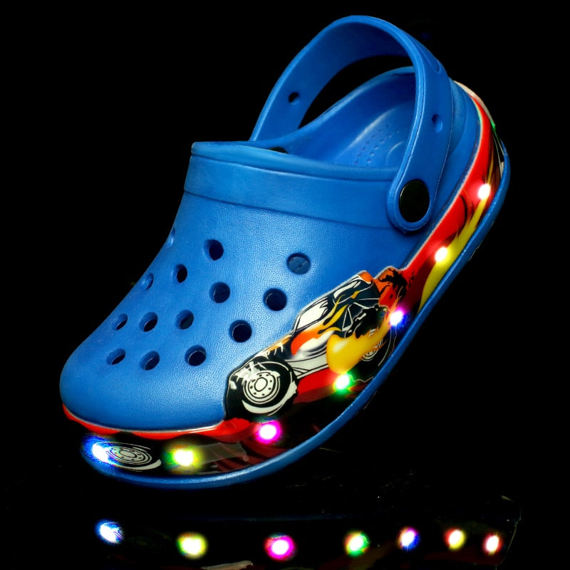 Children Cute Cartoon Croc Sandals LED