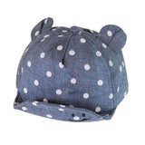 Cute Polka Dot Baby Cap With Ears For Both Girls & Boys