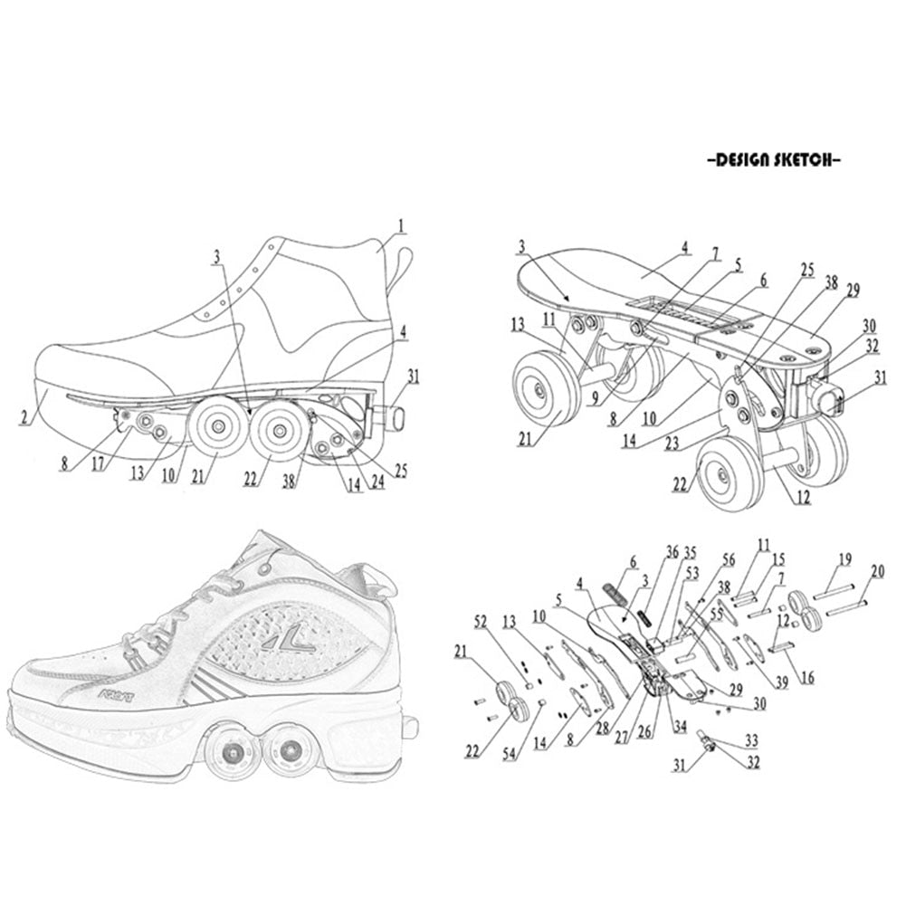 Unisex Roller Sneakers