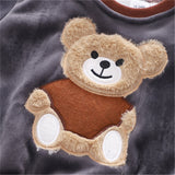 Kids 2Pc, Fleece Lined Cartoon Bear Pullover Sweater and Pant Set