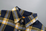 Baby Boys 2Pc Thick Velvety Flannel Shirt and Jeans Combo.