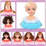 Kids Fashion Pretend Makeup & Styling Doll Head With Lights, Hair Dryer and Accessories.