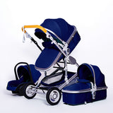 3 in 1 Multifunctional luxury Baby Stroller & Carseat. Portable High Landscape 4 Wheel Folding Carriage