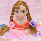 Kids Fashion Pretend Makeup & Styling Doll Head With Lights, Hair Dryer and Accessories.