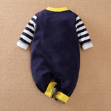 Baby Boys / Girls Cute Giraffe & Stripe Print Long-sleeve Jumpsuit