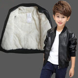 Boys Stylish PU Leather Jackets With Warm Velvety Cotton Inner Lining. (Also Available Without Lining)