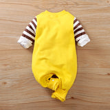 Baby Boys / Girls Cute Giraffe & Stripe Print Long-sleeve Jumpsuit