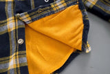 Baby Boys 2Pc Thick Velvety Flannel Shirt and Jeans Combo.